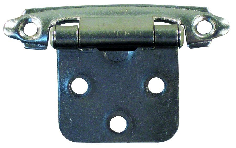 Jr Products 70575 Self-Closing Flush Mount Hinge - Satin Nickel   Door Hinge;