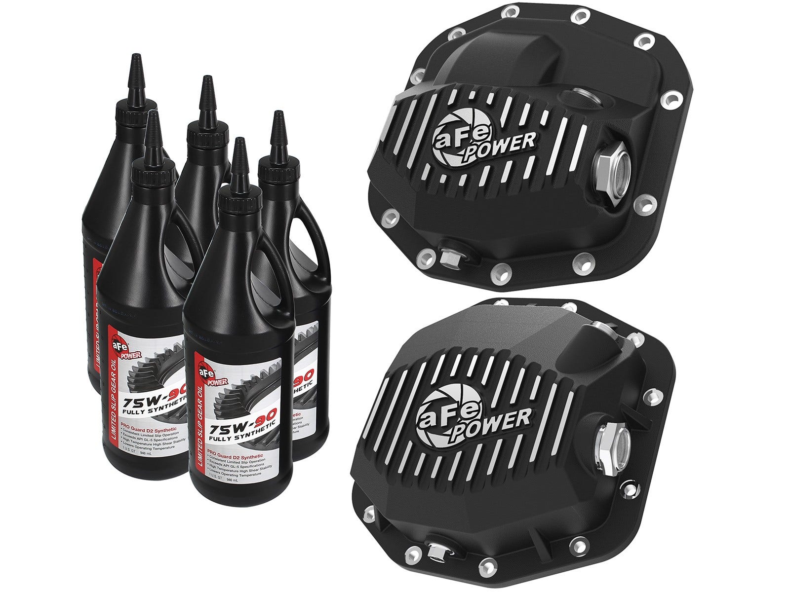 Afe Power 46-7101Ab Pro Series Differential Cover Black W/Machined Fins & Gear