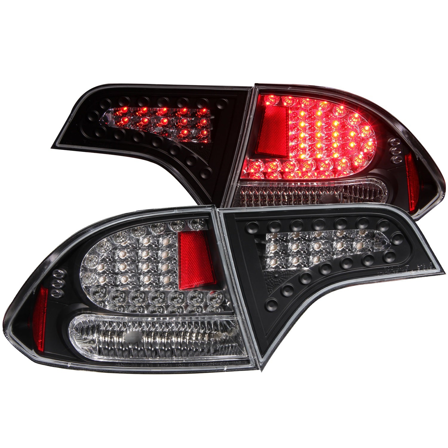 Anzo Usa 321152 Tail Light Assembly Fits 06-11 Civic   Tail Light Assembly Fits