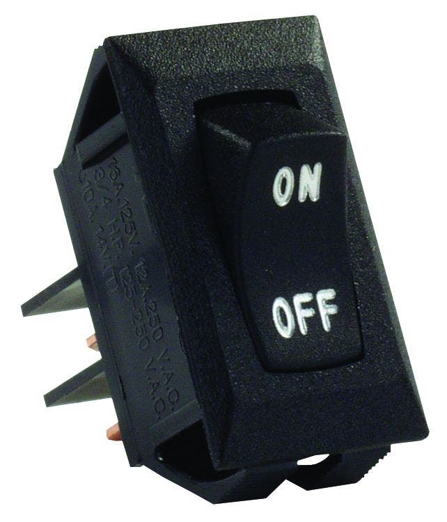 Jr Products 12595 Black Spst Labeled On/Off Switch   Multi Purpose Switch; Type