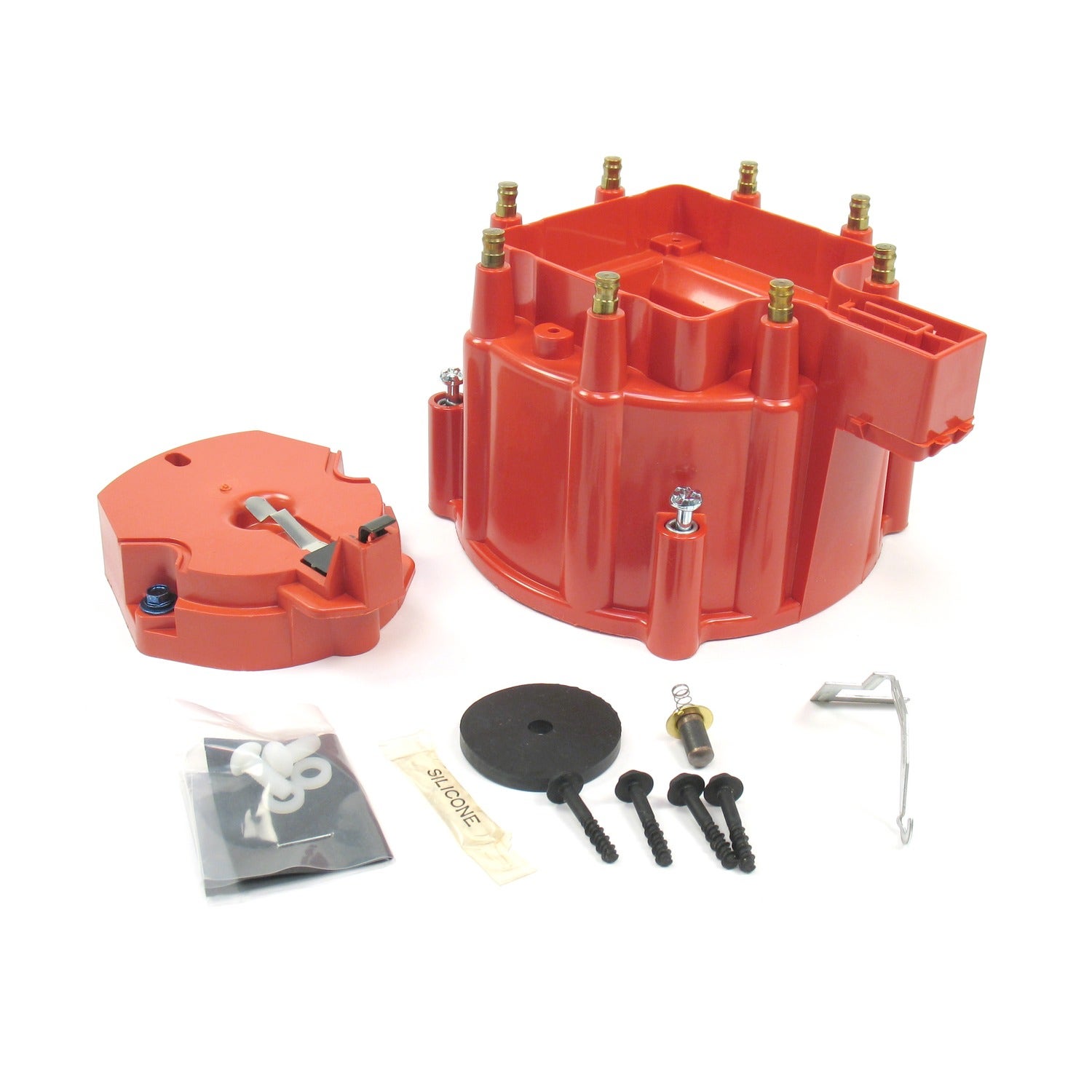Pertronix D4001 Flame-Thrower Red Hei Distributor Cap And Rotor Kit