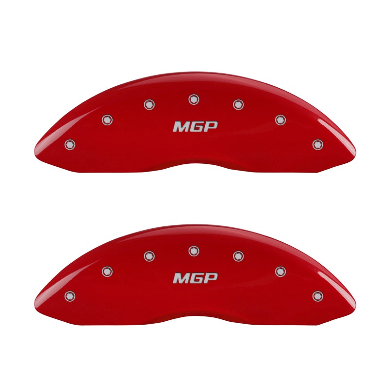 Mgp Caliper Covers 16077Smgprd 'Mgp' Engraved Caliper Cover With Red Powder Coat