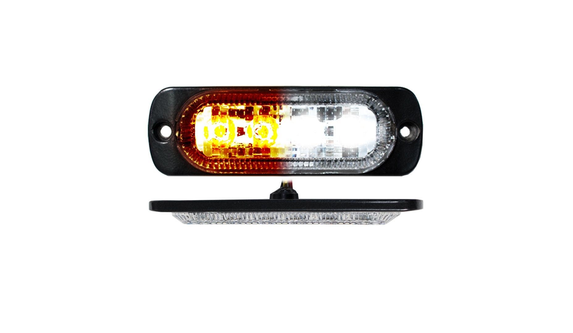 Rs70014w-A - 4-Led Ultra Slim Flush Mount 19-Flash Pattern Strobe Marker
