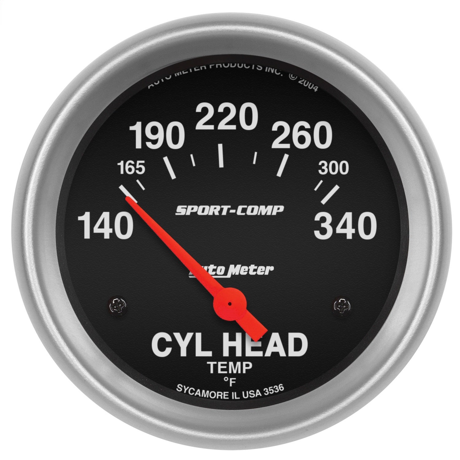 Autometer 3536 Sport-Comp Electric Cylinder Head Temperature Gauge   Sport-Comp