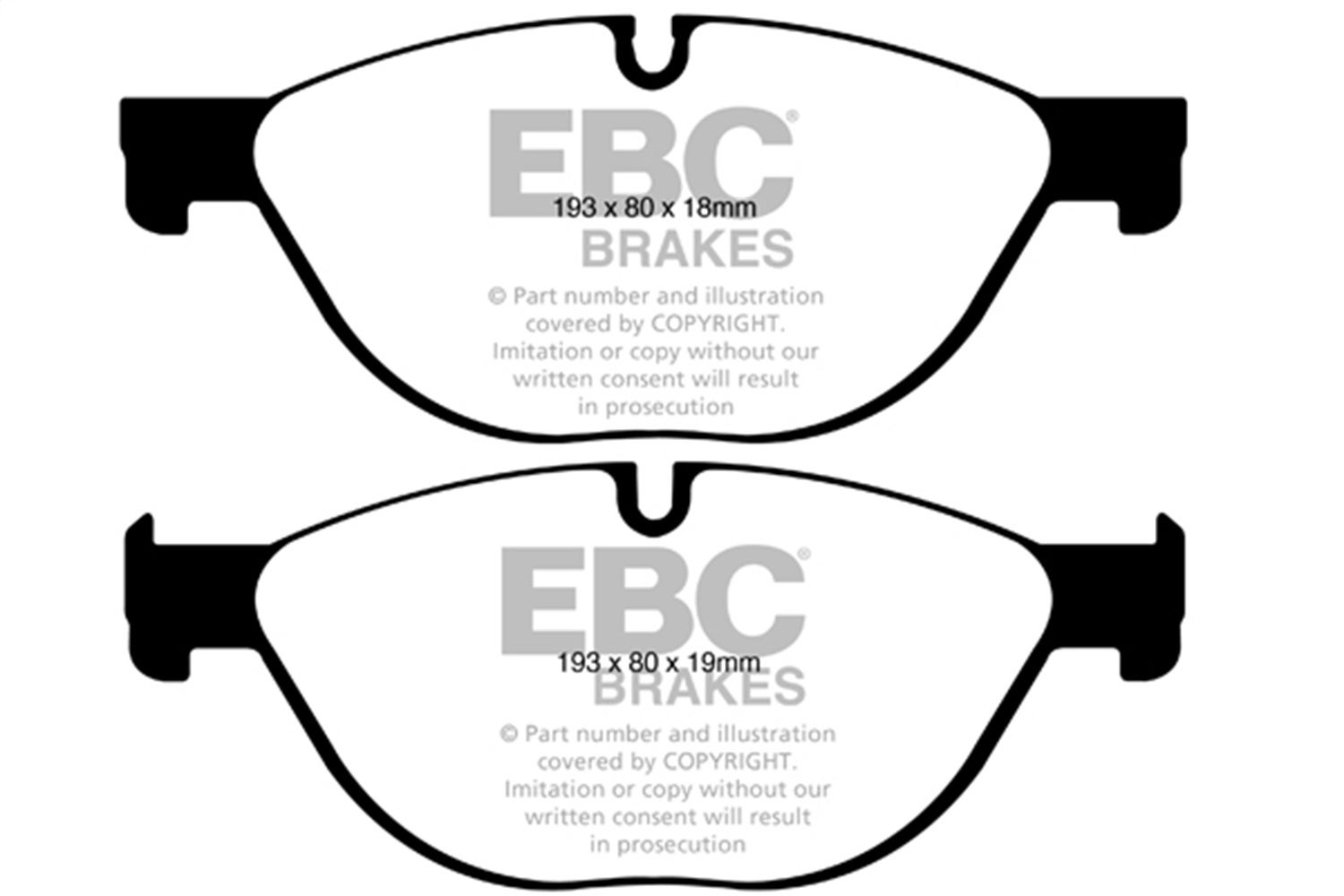 Ebc Brakes Dp42019r Yellowstuff Street And Track Brake Pads   Yellowstuff Street