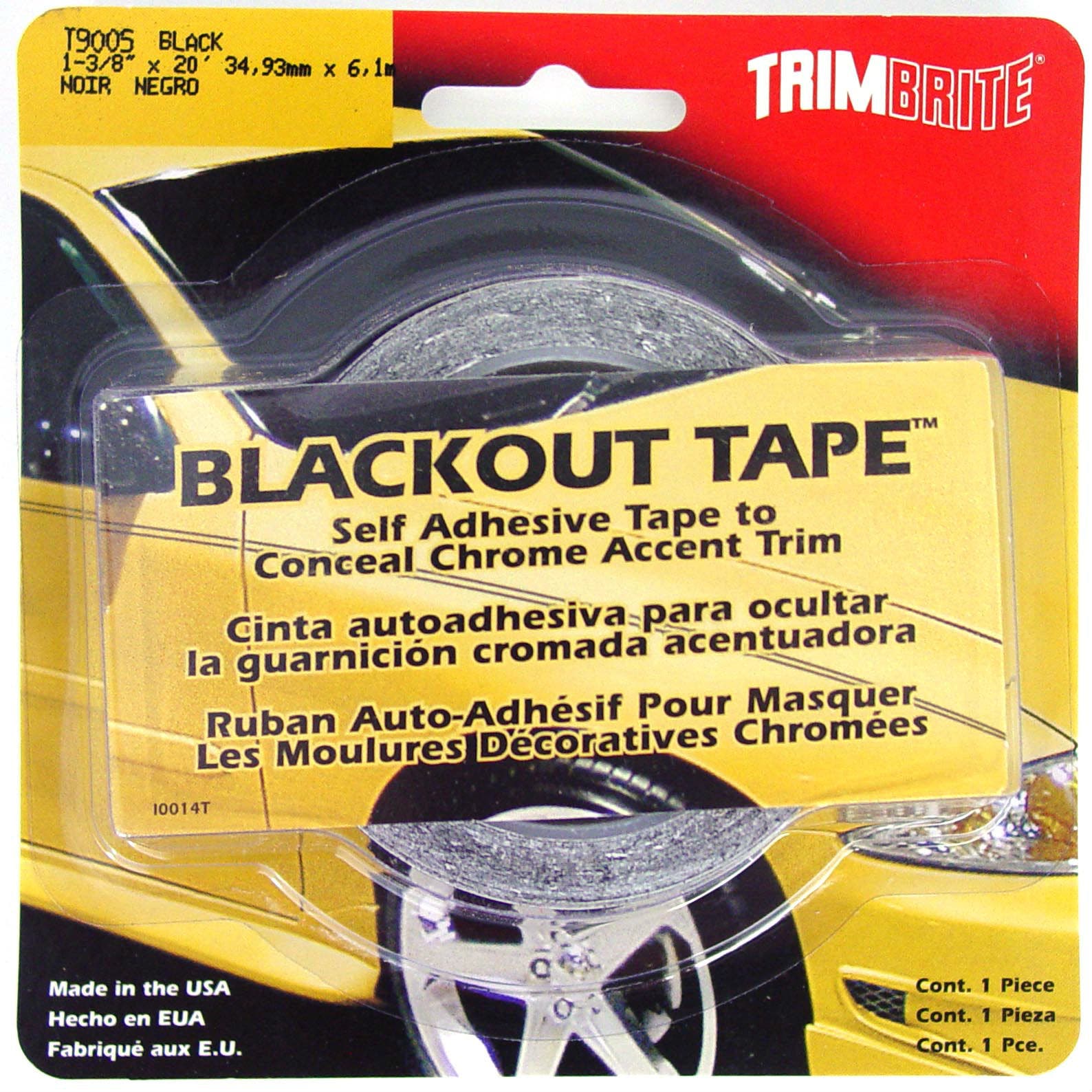 Trimbrite T9005 Black-Out Tape   Body Graphics Black-Out (Tm); Color - Black,