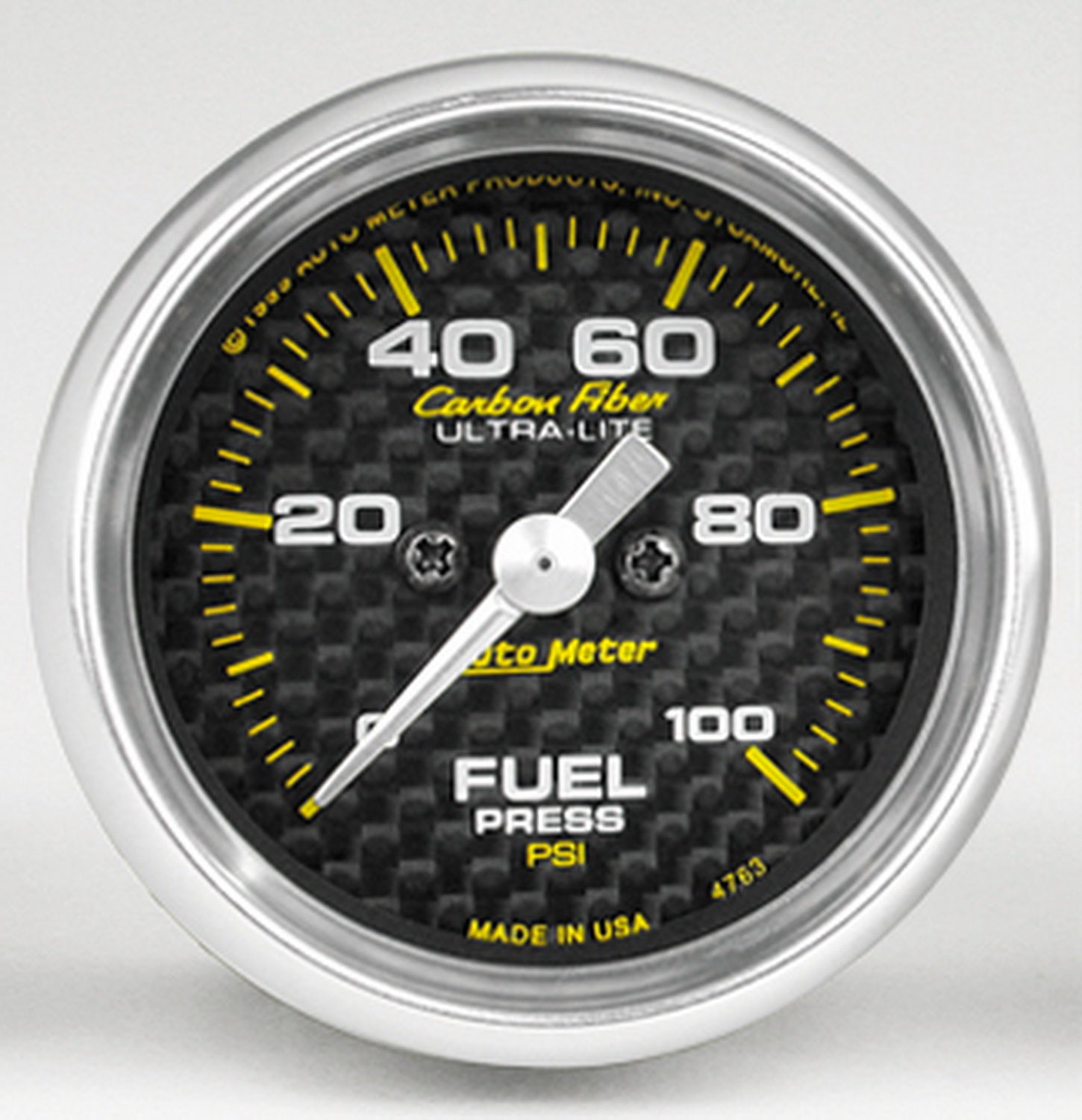 Autometer 4763 Carbon Fiber Electric Fuel Pressure Gauge Auto Meter Products