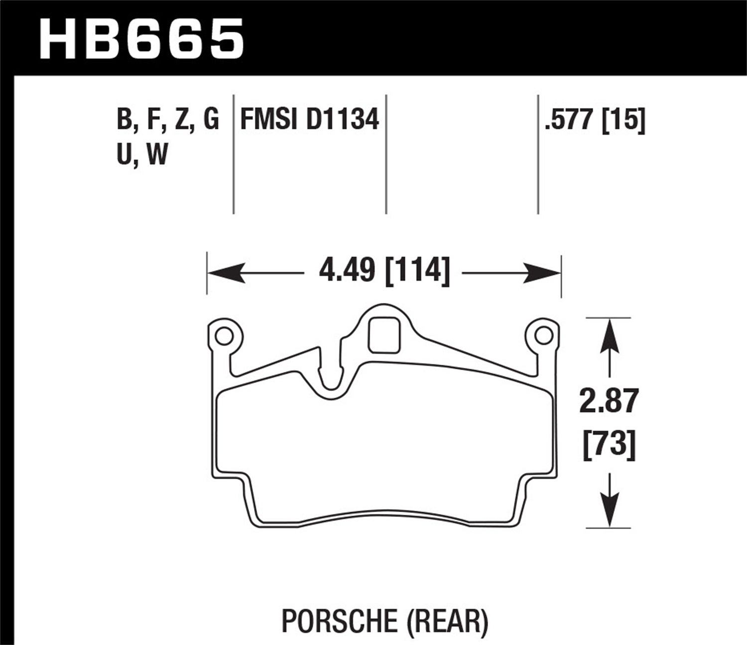 Hawk Performance Hb665b.577 Hps 5.0 Disc Brake Pad   Hps 5.0 Disc Brake Pad