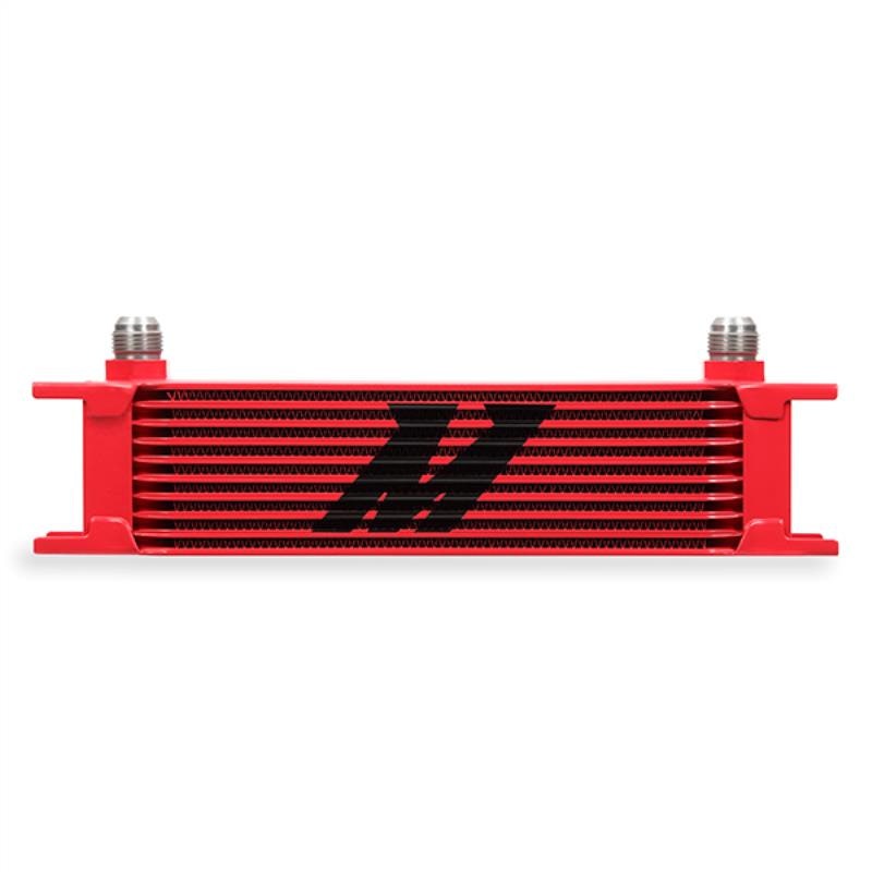 Mishimoto Mmoc-10Rd Universal 10 Row Oil Cooler, Red   Universal 10 Row Oil