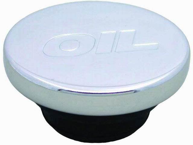 Racing Power Company R9787 Chrome Oil Filler Cap With Oil Logo   Chrome Oil
