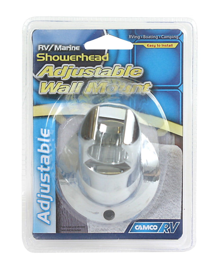 Camco 43719 Adjustable Shower Head Wall Mount (Chrome Colored)   Shower Head