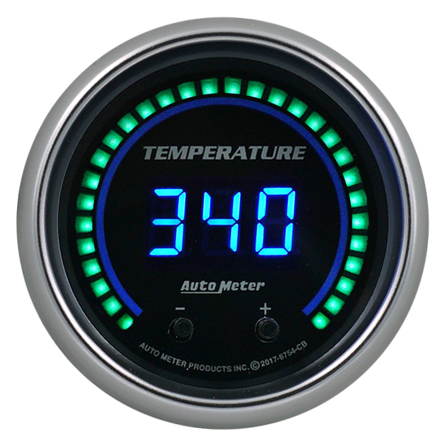 Autometer 6754-Cb Cobalt Elite Digital Two Channel Fluid Temp Gauge   Cobalt