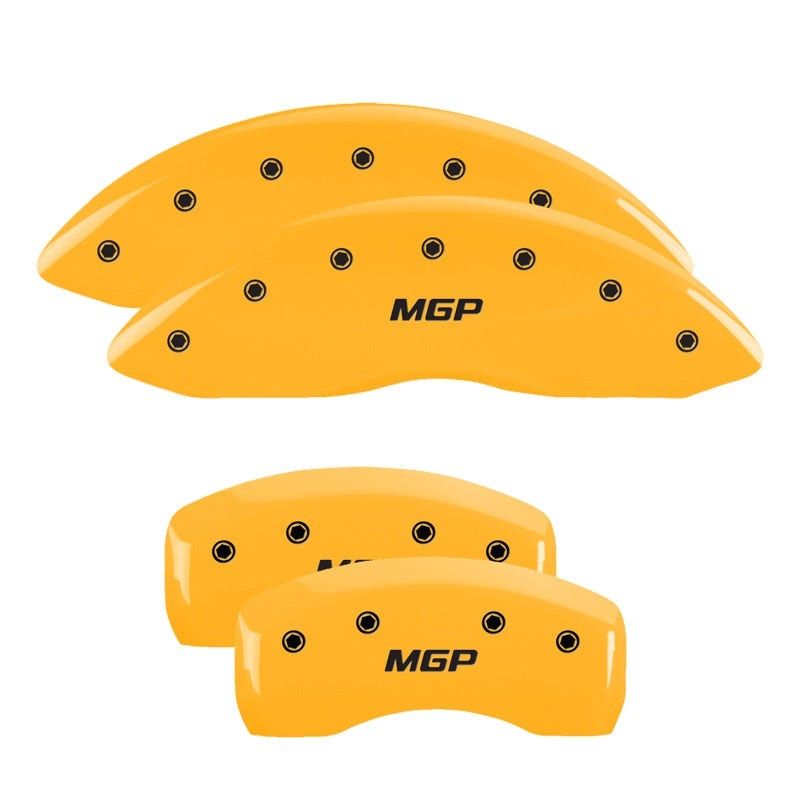 Mgp Caliper Covers 54013Smgpyl Mgp Yellow Powder Coat Finish, Black Characters,