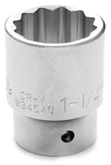 Performance Tool W34540 3/4" Drive 12-Point Sae Standard Socket, 1-1/4"   3/4