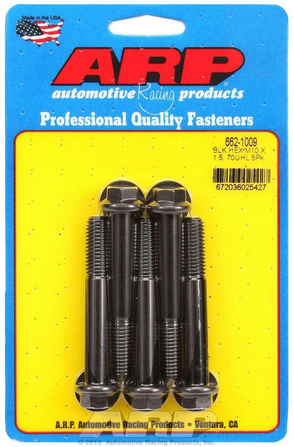 Arp 662-1009 Black Oxide M10 X 1.5 Thread 70Mm Uhl 6-Point Bolt With 12Mm Socket