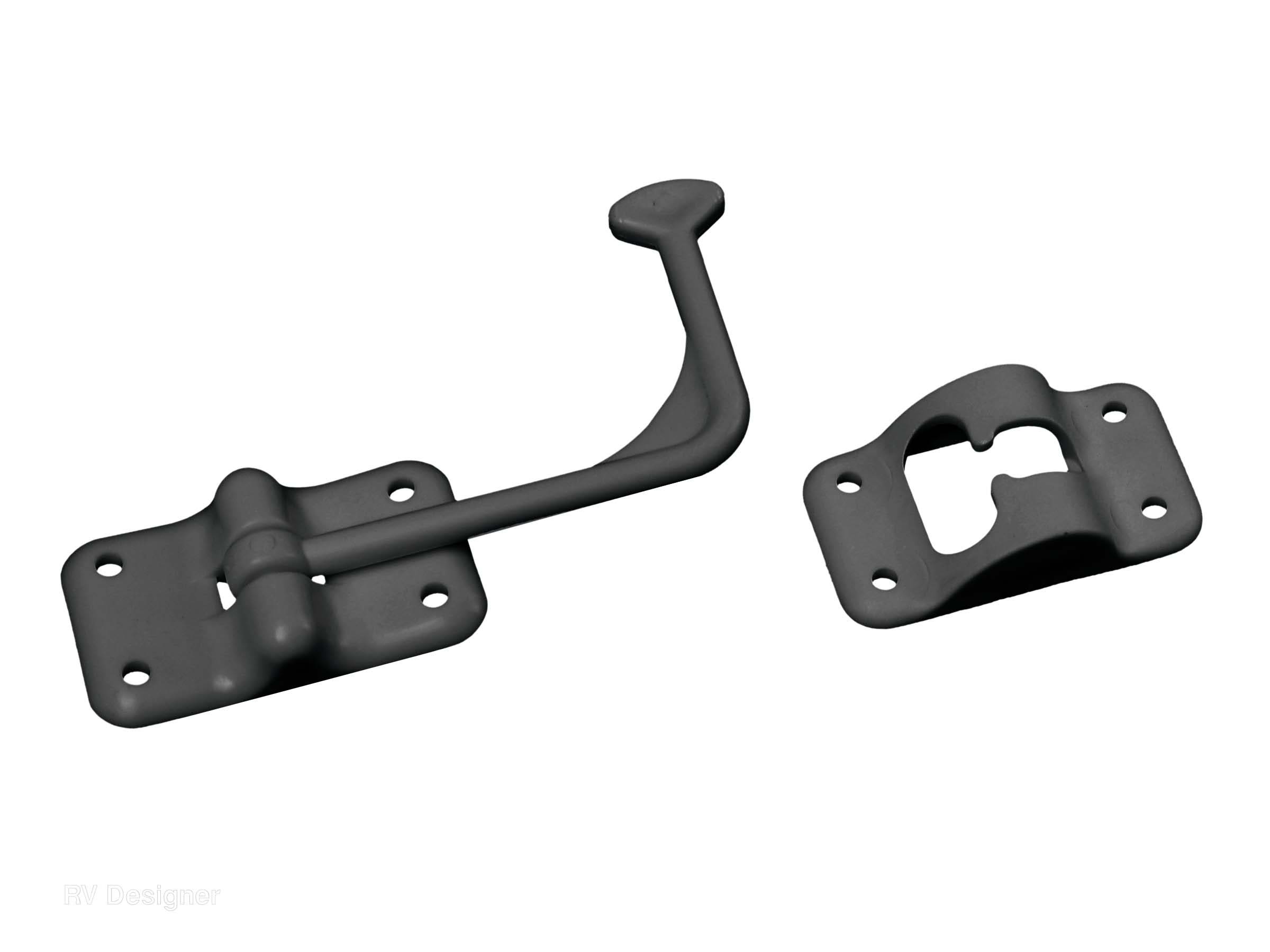 Rv Designer Collection E278 Entry Door Holder 90 Degree Blk   Door Catch; Used