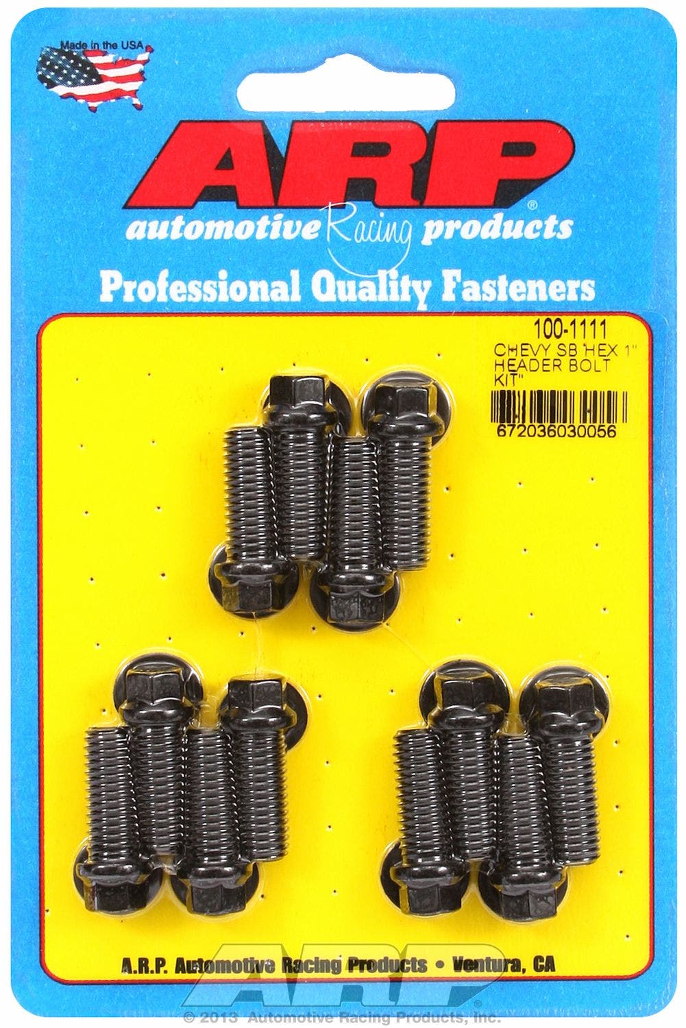 Arp 1001111 Hex Header Bolt Kit For Sb Chevy   Exhaust Header Bolt  Head Size -