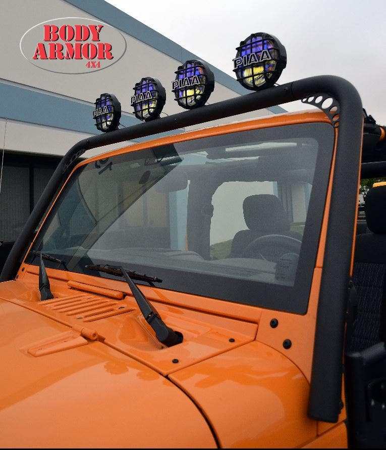 Body Armor Jk-6126 Windshield Light Bar Fits 07-18 Wrangler (Jk) Wrangler (Jl)