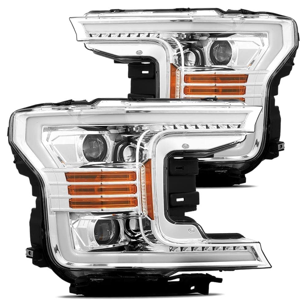 Alpharex-Projector Headlights Plank Style Design Chrome -Projector Headlights