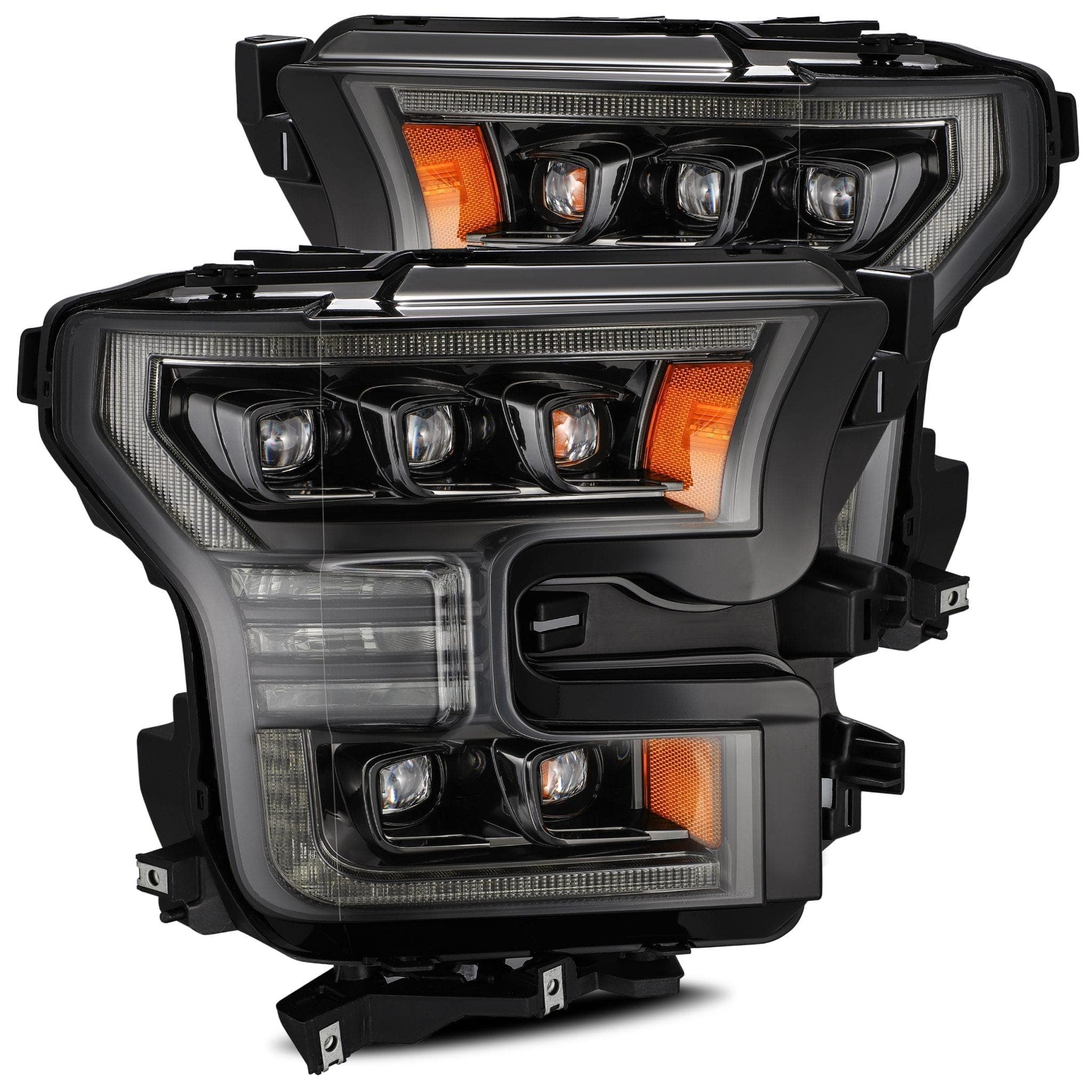 Alpharex-Led Projector Headlights Plank Style Design Midnight Black -Led