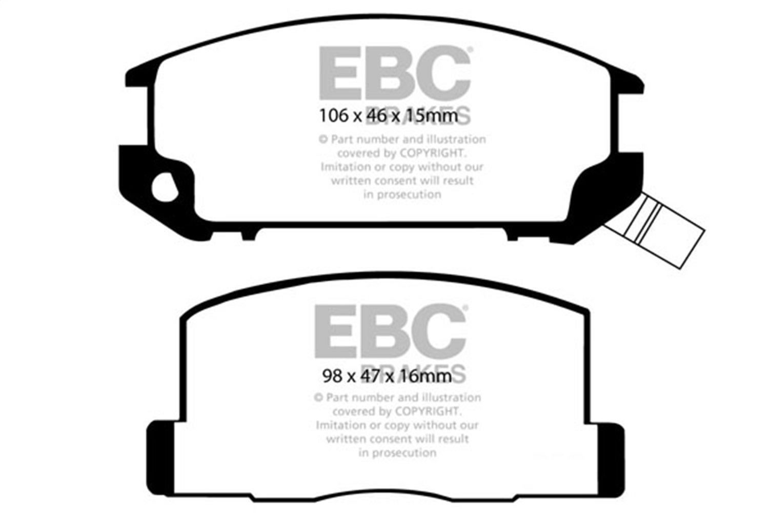 Ebc Brakes Dp4602r Yellowstuff Street And Track Brake Pads Fits 85-89 Mr2