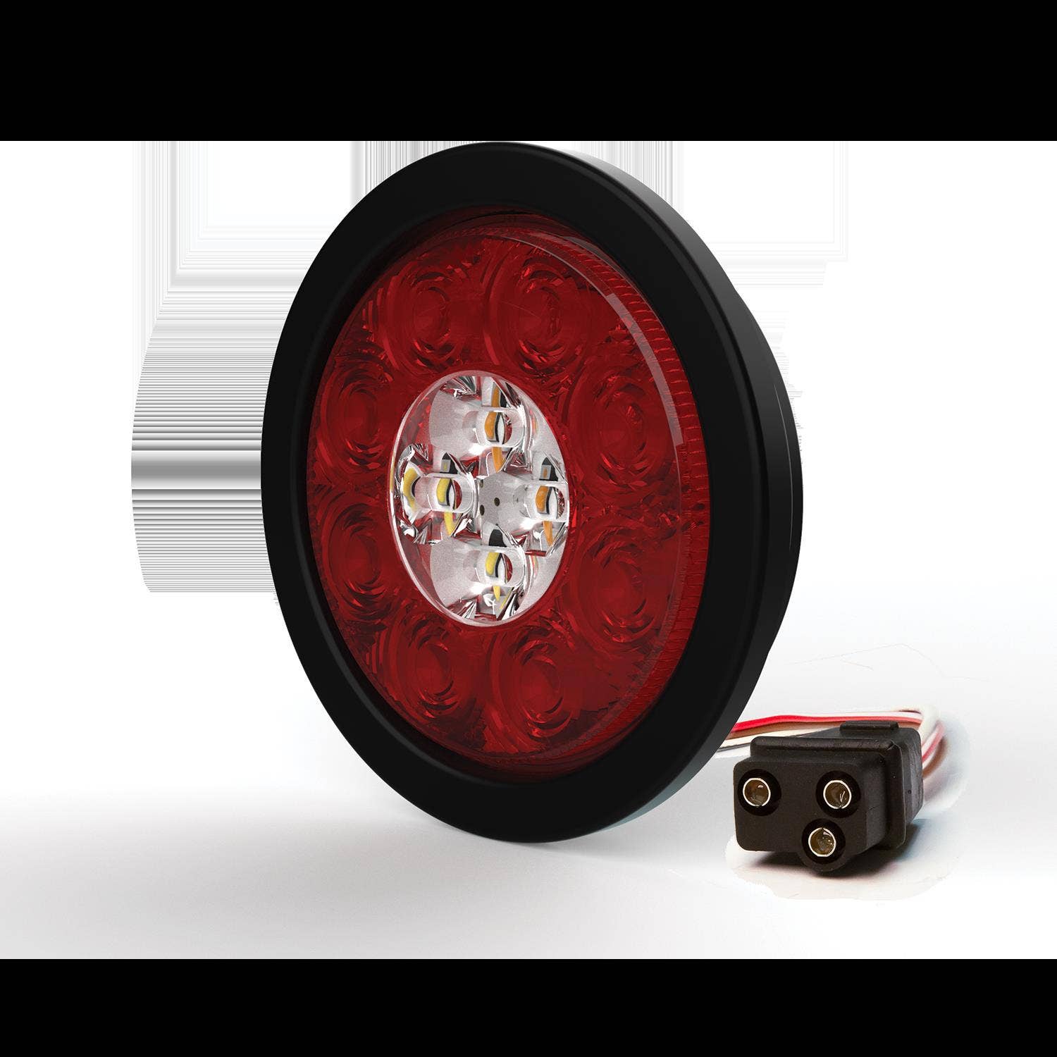 Ed3040aw Stop-Tail-Turn-Reverse And Warning Light Combo 4" Round Grommet Mount