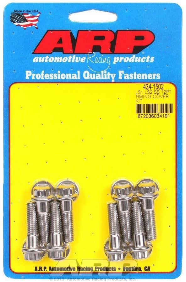 Arp 434-1502 12-Point Stainless Steel Timing Cover Bolt Kit For Chevy Ls1/Ls2