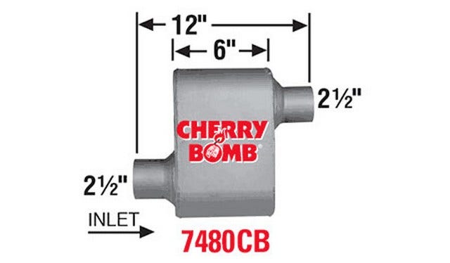 Ap Exhaust Exhaust Muffler-Universal,Performance Muffler P/N:7480Cb  Exhaust