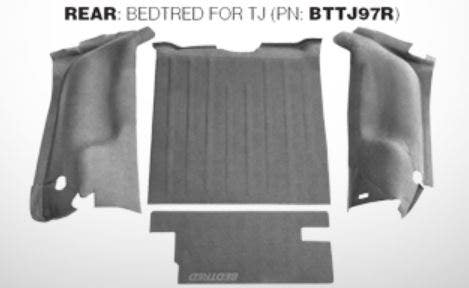 Bedrug Bttj97r Bedtred Cargo Kit Fits 97-06 Wrangler (Tj) Bed Rug Btjktg