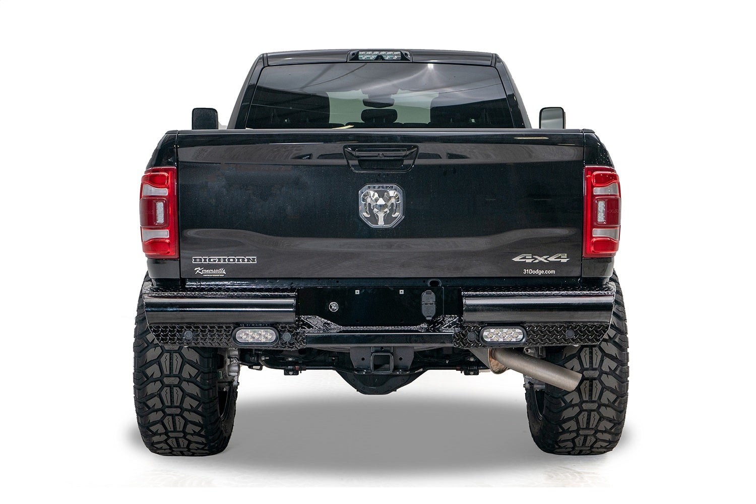 Fab Fours Dr19-T4450-1 Black Steel Rear Bumper Fits 19-22 2500 3500   Black