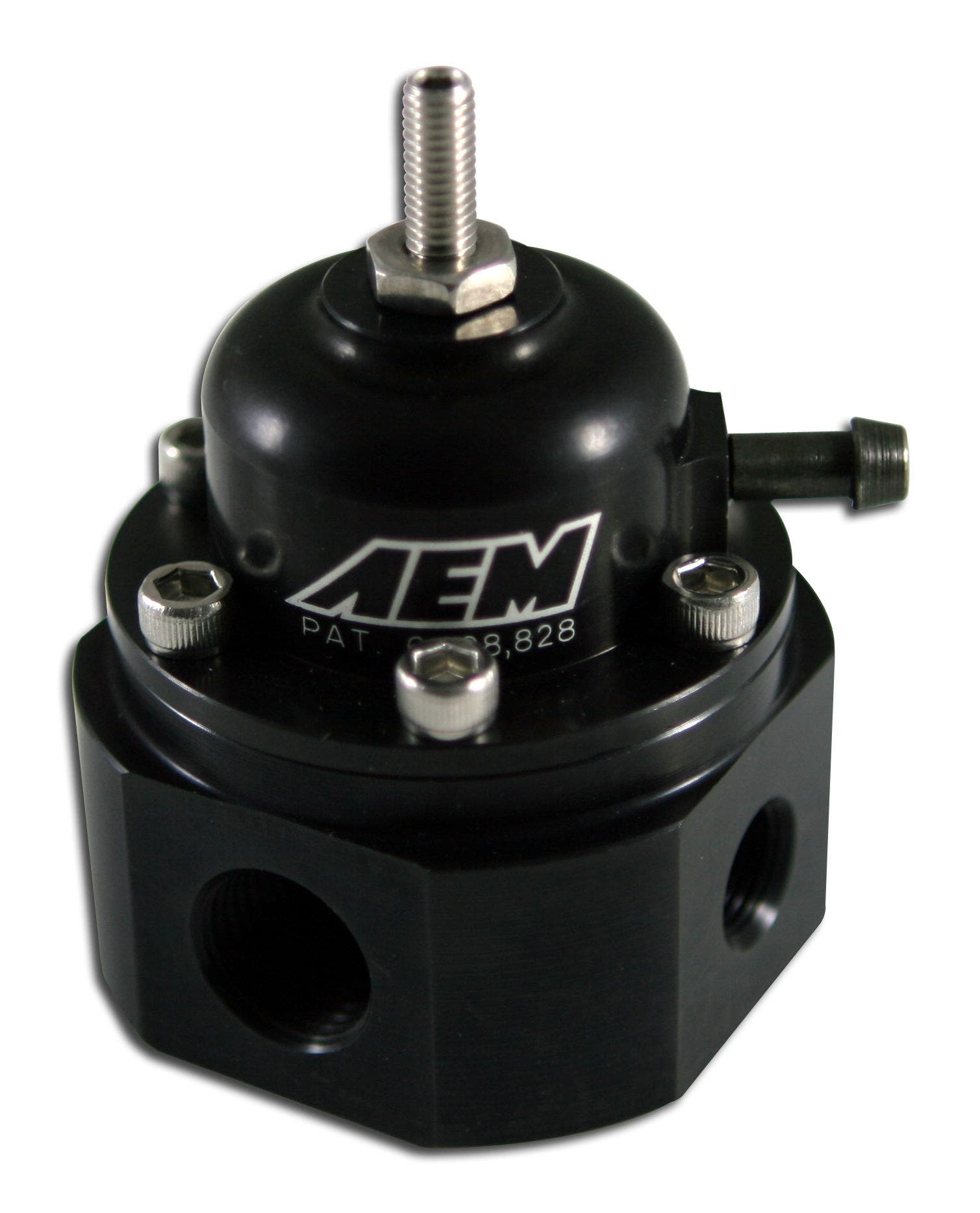 Aem 25-302Bk Black High Volume Adjustable Fuel Pressure Regulator Aem  Black