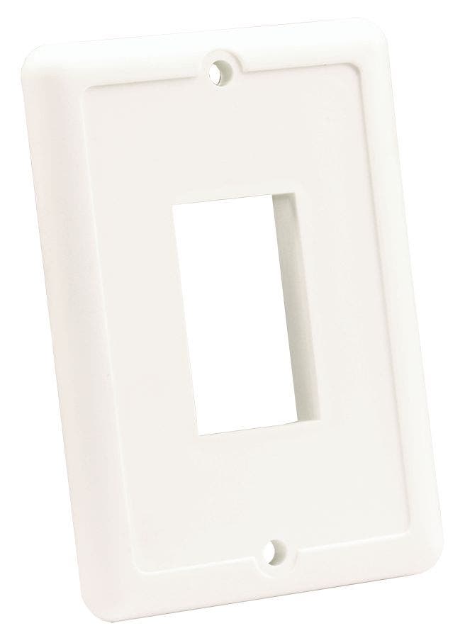 Jr Products 14035 White Single Switch Plate   Multi Purpose Switch Faceplate