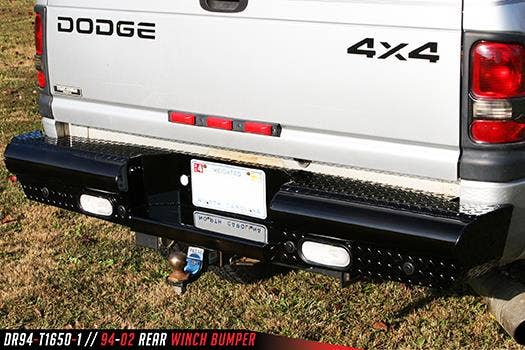 Fab Fours Dr10-T2950-1 Black Steel Ranch Rear Bumper   Bumper Black Steel; With