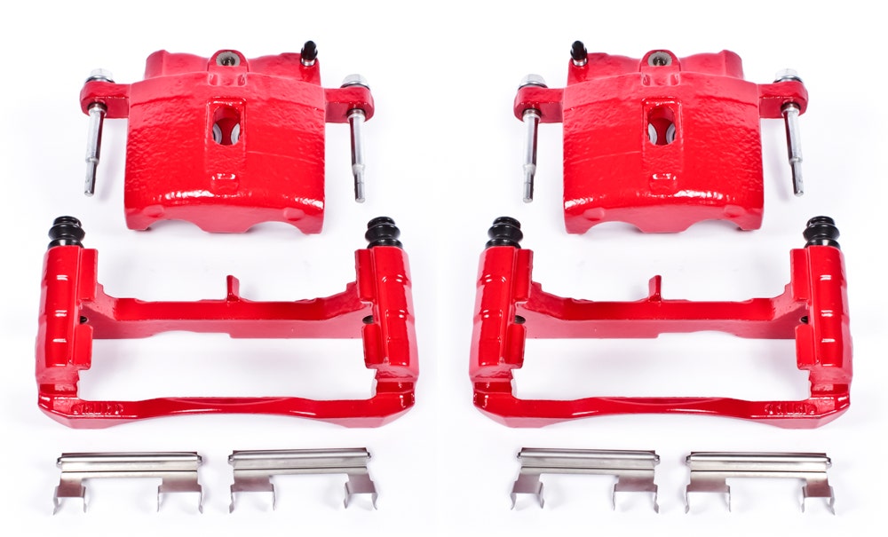 Power Stop S4728 Performance Front Or Rear Powder Coated Brake Caliper Set For