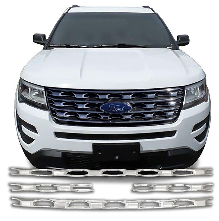 Partschannel Oe Replacement Grille Overlay Ford Explorer 2016-2017 Hubcaps Plus