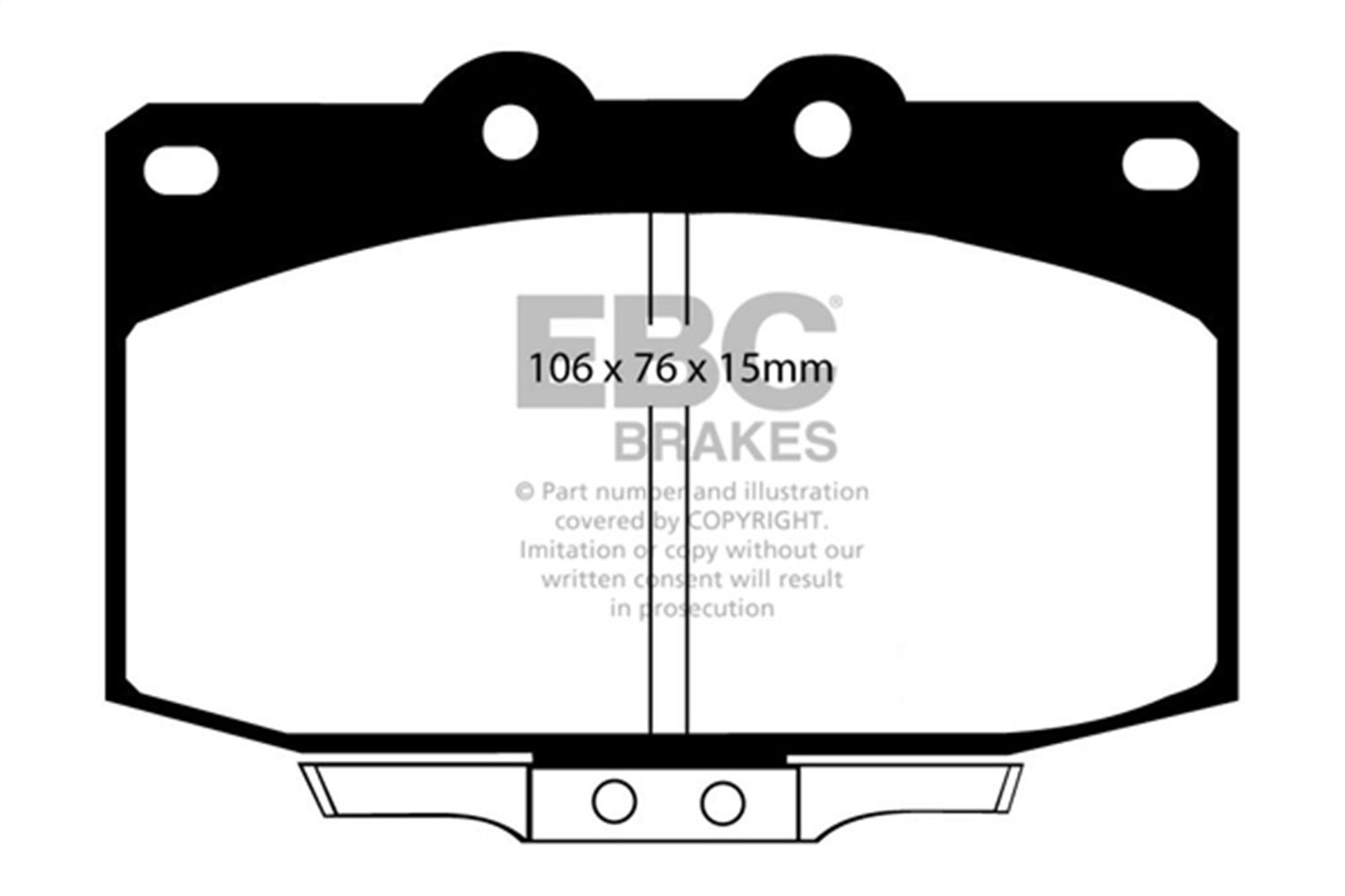Ebc Brakes Dp4763r Yellowstuff Street And Track Brake Pads Fits 86-95 Rx-7