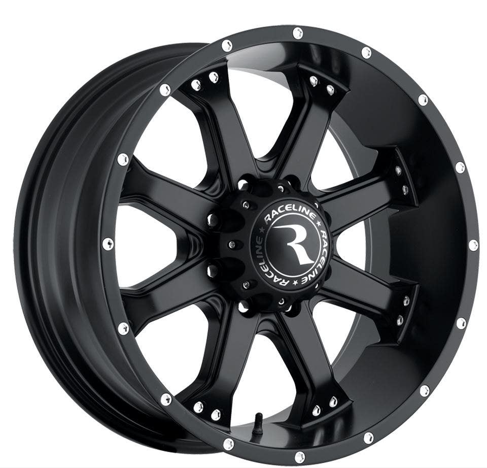 Raceline Rims Assault Black 17X9 6X5.5 +25Mm (6In Backspacing)  Rims Assault