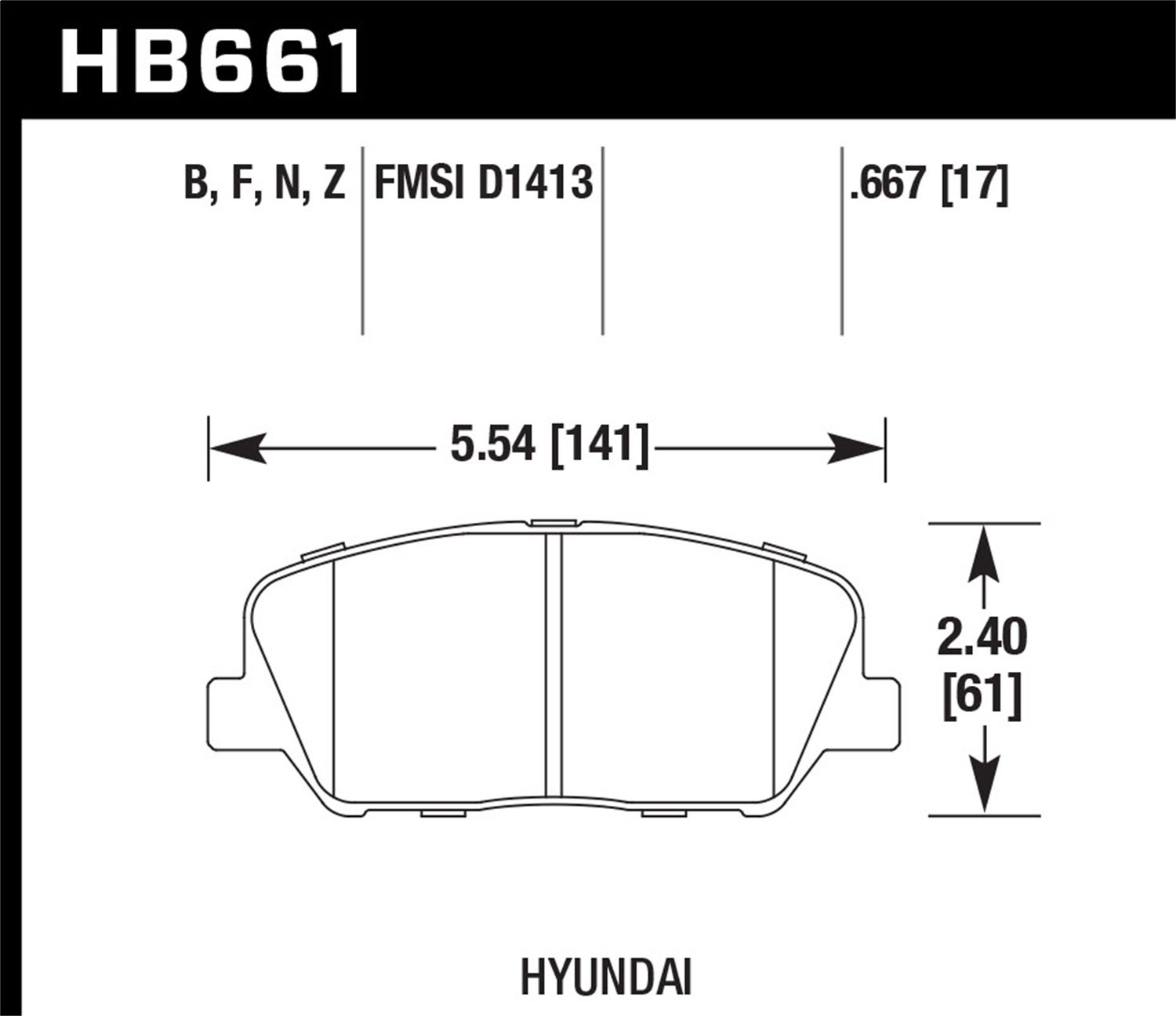 Hawk Performance Hb661f.667 Hps Disc Brake Pad   Hps Disc Brake Pad