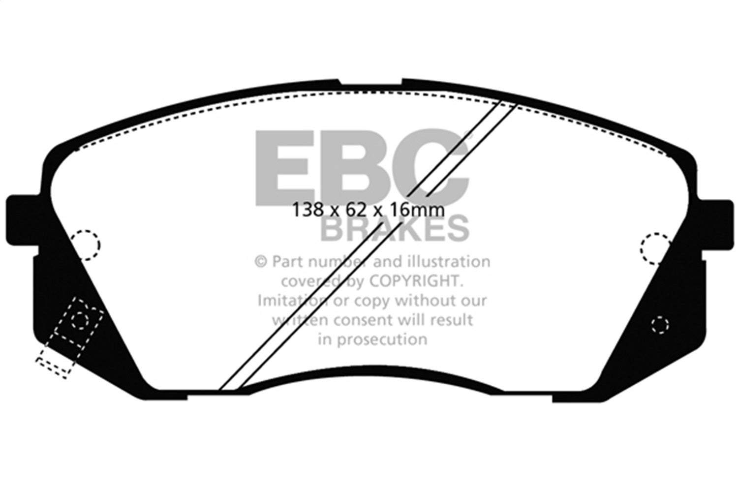 Ebc Brakes Ud1295 Ultimax  Brake Pads   Ultimax  Brake Pads
