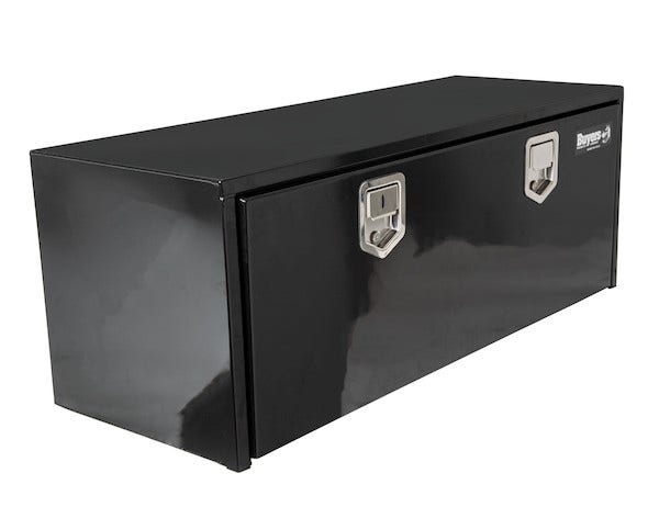 Buyers Products 1702110 Black Steel Underbody Truck Box With Paddle Latch, 18 X