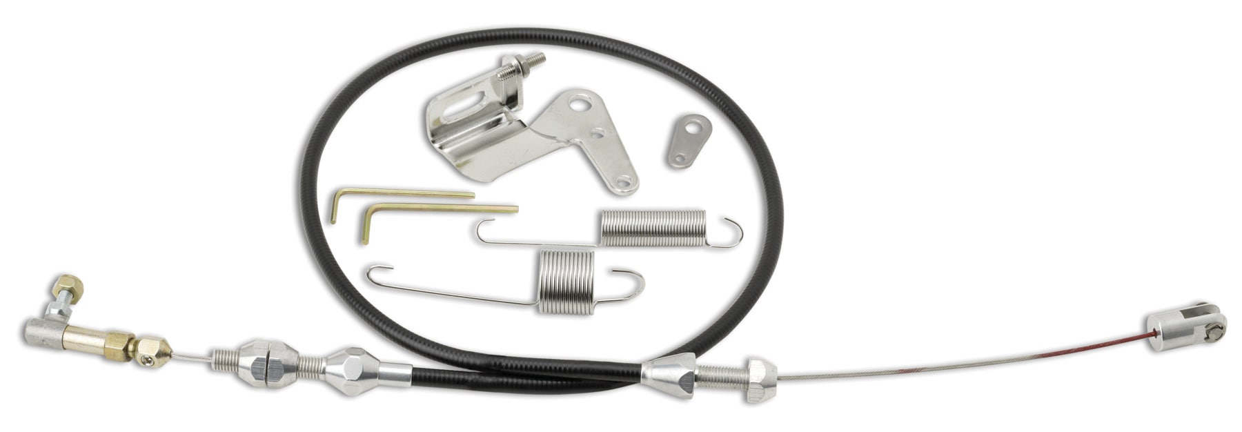 Universal Black  Performance  Throttle Cable Duo-Pak; Compatibility - Holly/