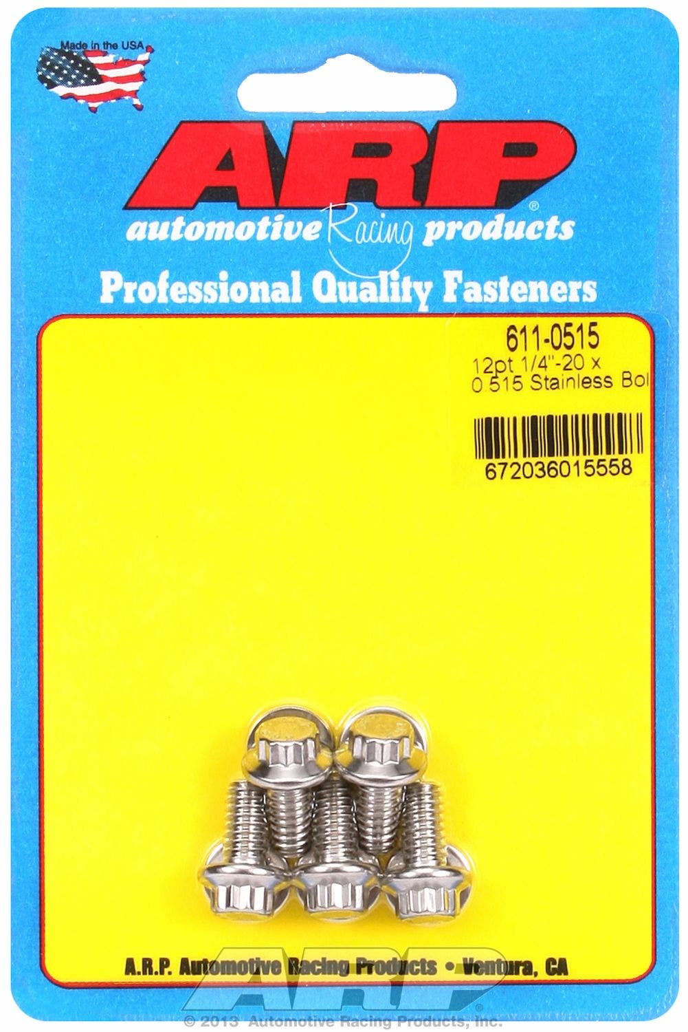 Arp 611-0515 1/4-20 X 0.515 12Pt Ss Bolts Arp  1/4-20 X 0.515 12Pt Ss Bolts