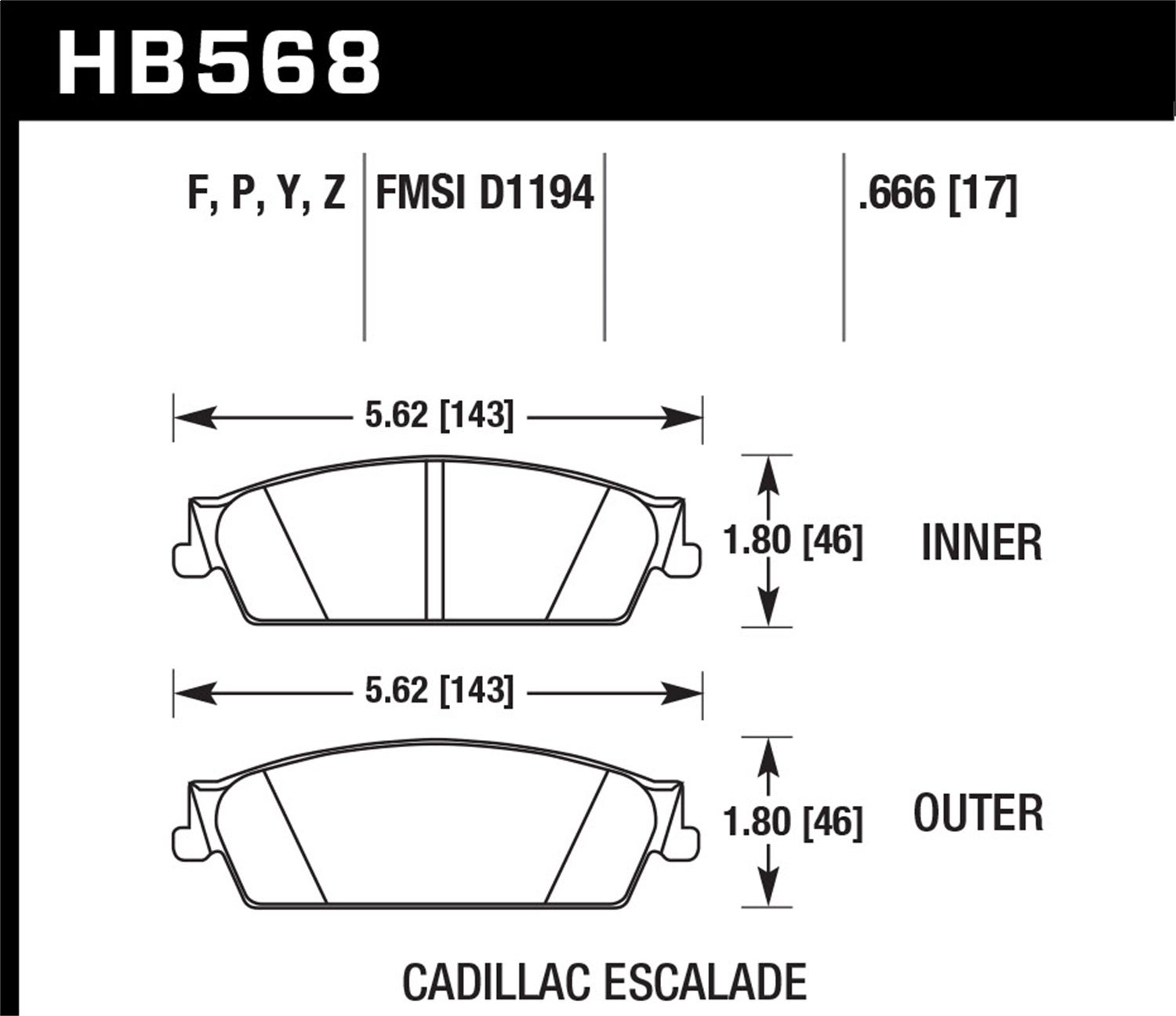 Hawk Performance Hb568p.666 Superduty Disc Brake Pad   Superduty Disc Brake Pad