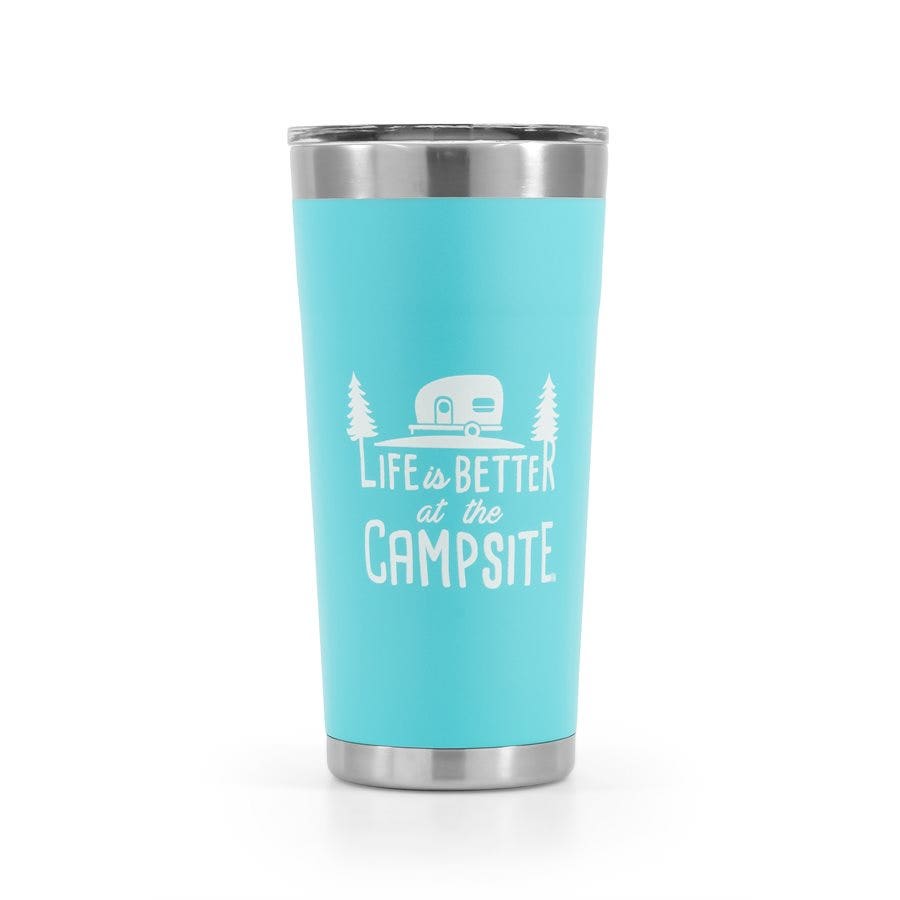Camco Life Is Better At The Campsite Stainless Steel 20 Oz. Tumbler With Double