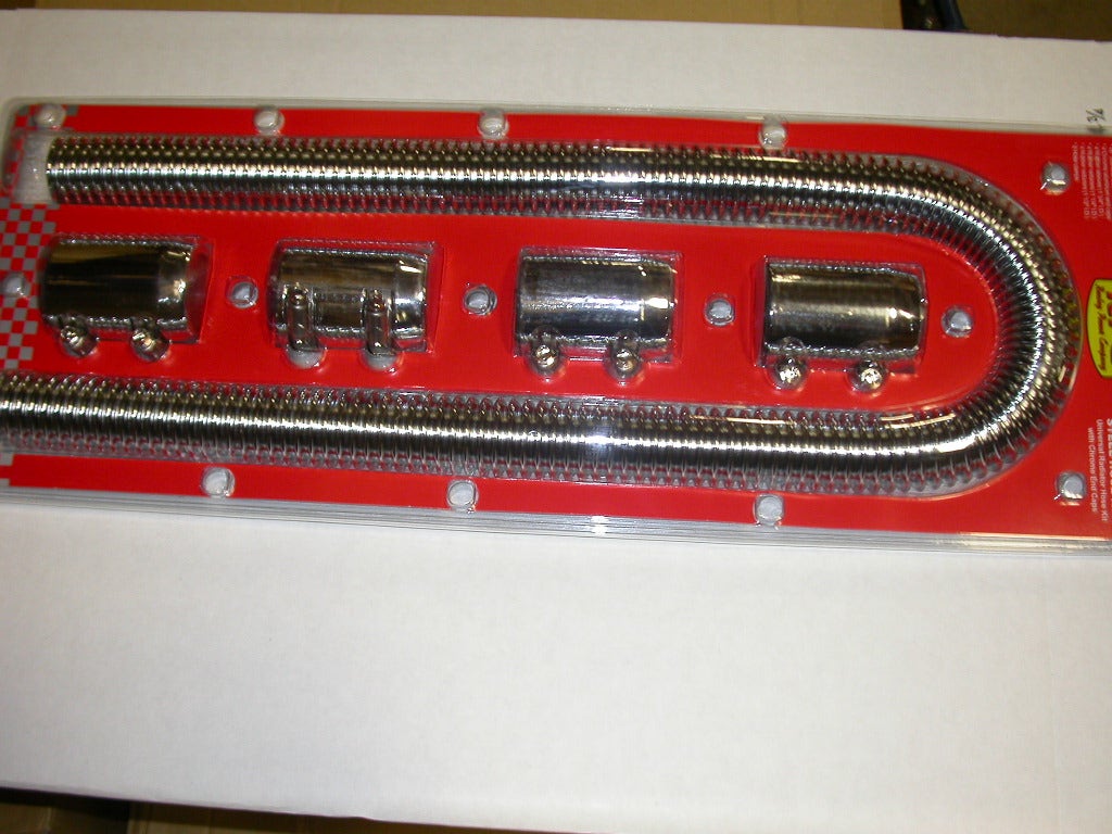 Racing Power Company R7311 48" Stainless Steel Radiator Hose Kit With Chrome