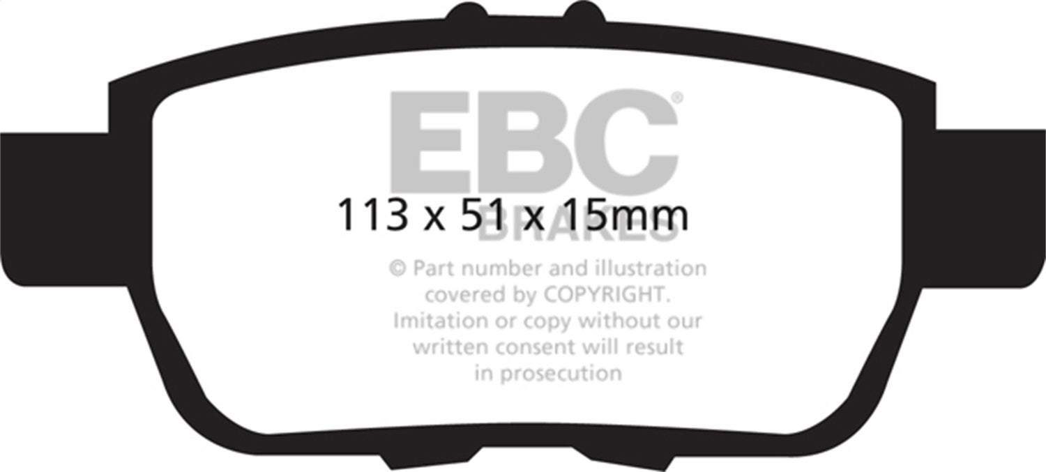 Ebc Brakes Dp41754r Yellowstuff Street And Track Brake Pads Fits Ridgeline Tl