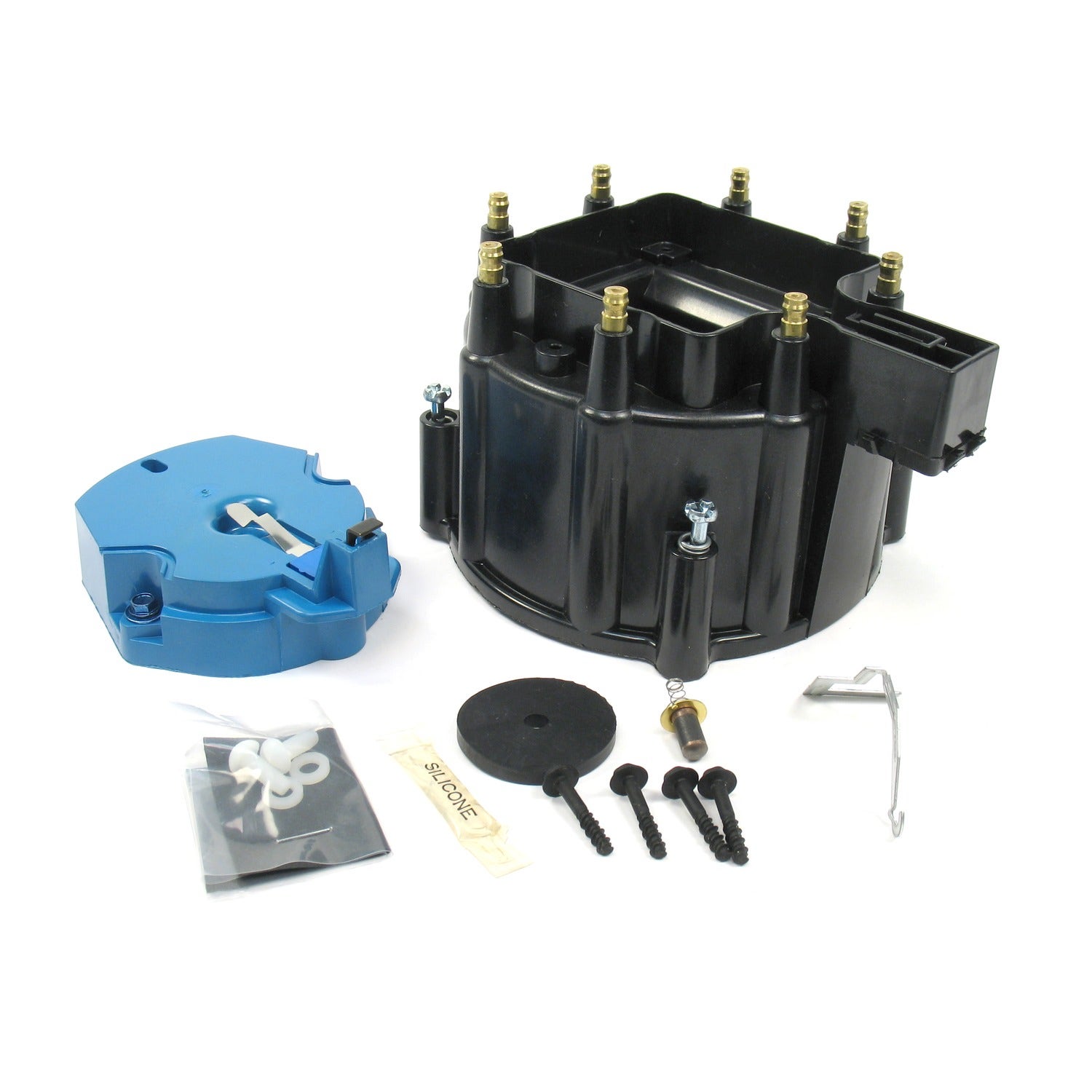 Pertronix D4000 Flame-Thrower Black Hei Distributor Cap And Rotor Kit