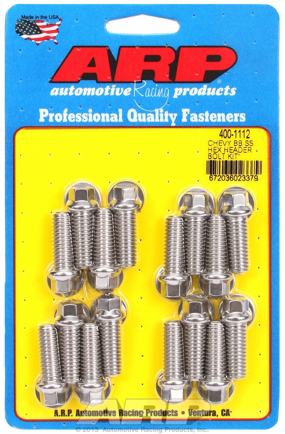 Arp 4001112 Hex Header Bolt Kit For Bbc Ss   Exhaust Header Bolt  Head Size -