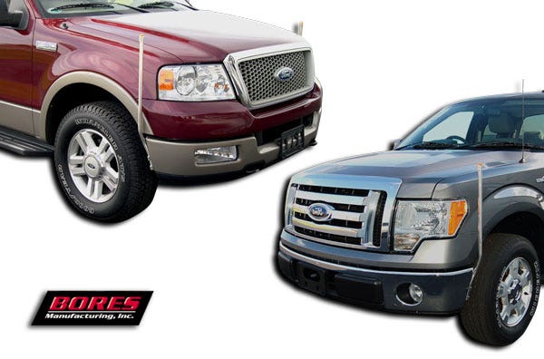 Bores Guide 731512 Stainless Steel Bumper Guide For 2004-2006 Ford Pick Up