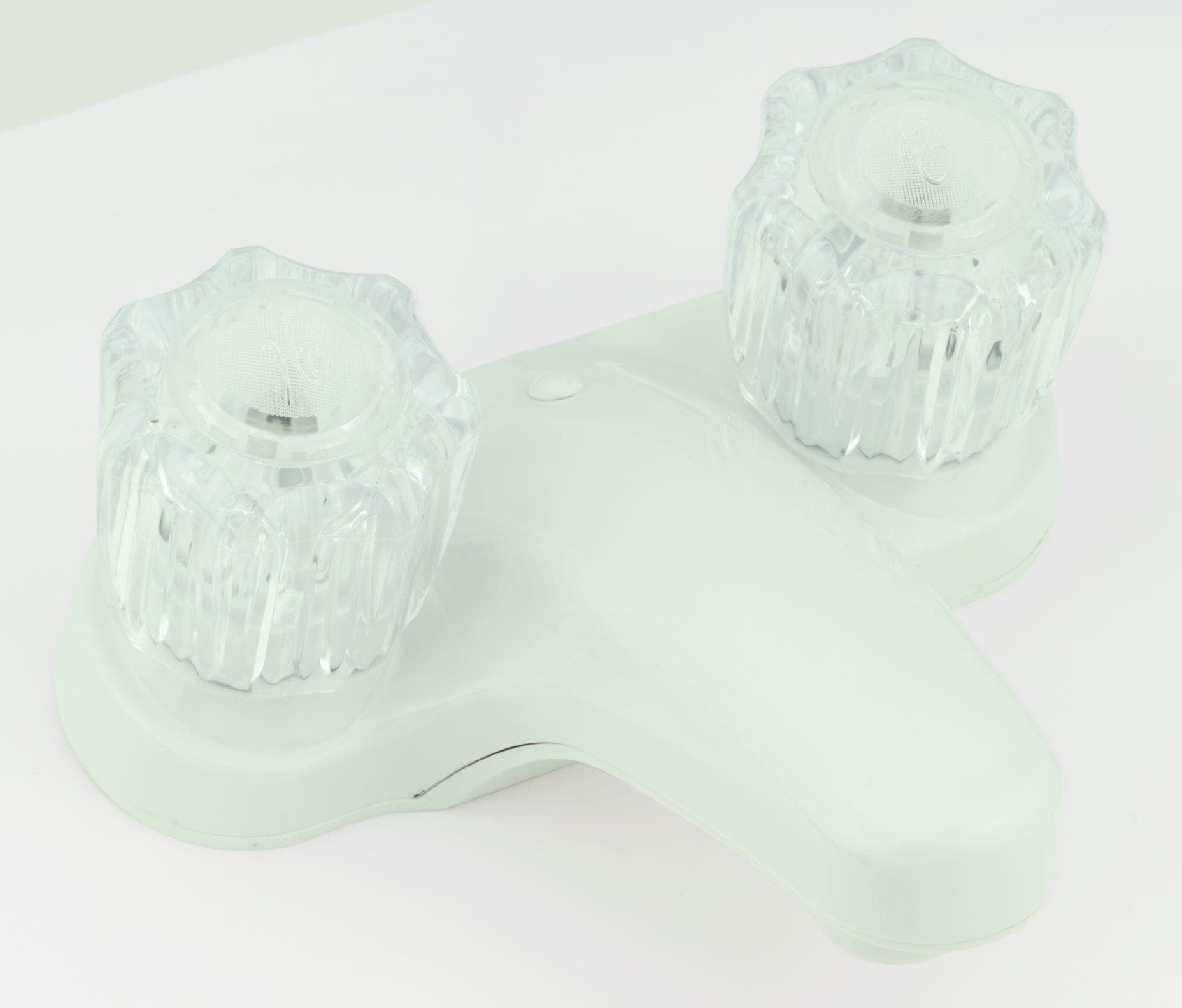 Empire Brass The Company U-Yjw77w 4" Lavatory Faucet - White With Clear Handles